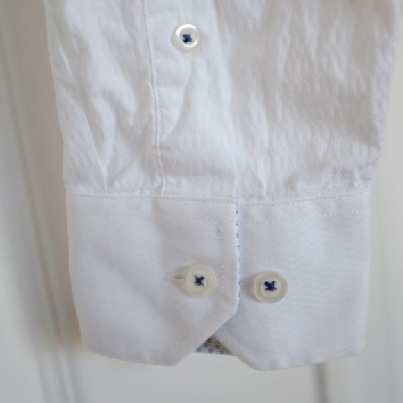 COPY - COPY - COPY - Horst white twill shirt Slim fit size S - Picture 4 of 12